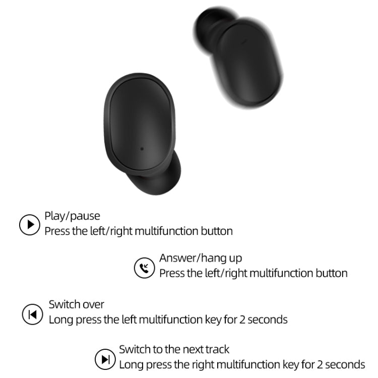 Écouteurs sans fil Bluetooth 5.0 étanches A6S IPX4 avec boîtier de chargement, appels HD, Siri et affichage de l'alimentation iOS